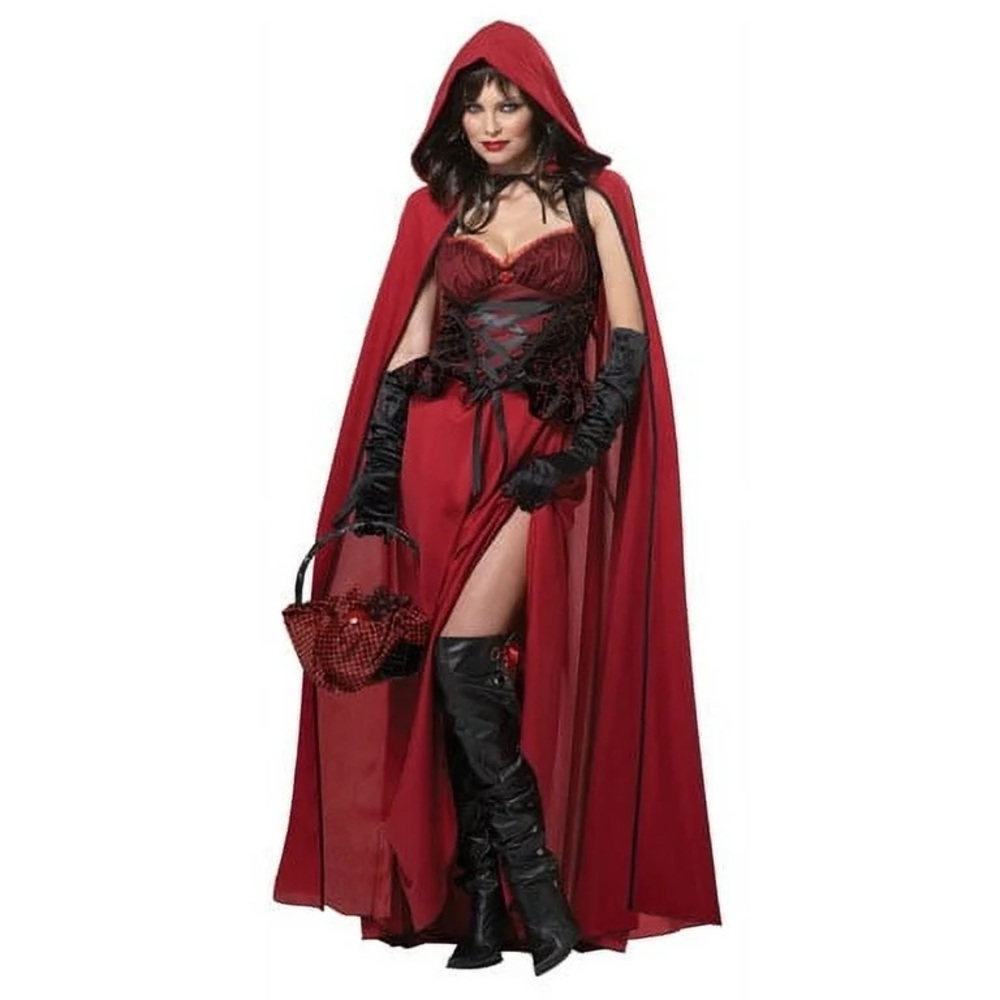 Dark Red Riding Hood Costume with Cape